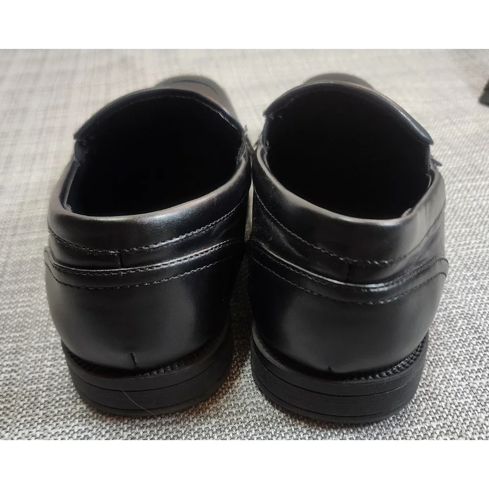 Perry Ellis Kids Size 2 Black Sammy Slip On Black Loafers Dress Shoes